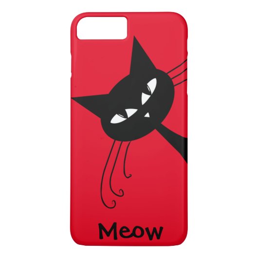 Grappige Zwarte Kat Feline Case-Mate iPhone Case (Achterkant)