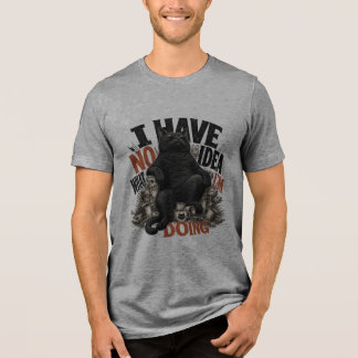 Grappige Zwarte Kat – Geen Flauw Idee Wat Ik Aan H Tri-Blend Shirt