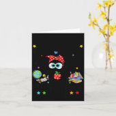 Grappige Zwarte Kat Ik Heb 67 Dagen School Overlee Kaart (Gele Bloem)