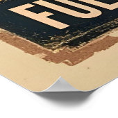 Grappige zwarte kat koffie kunst - koffie omdat mo poster (Hoek)