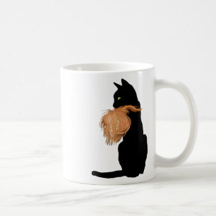 Grappige zwarte kat Lady Kamala met Trump Hair Ste Koffiemok