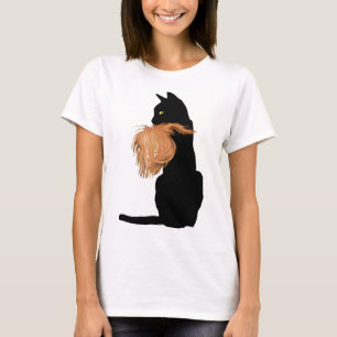 Grappige zwarte kat Lady Kamala met Trump Hair Ste T-shirt