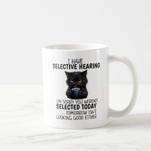 Grappige Zwarte Kat Minimalistische Moderne Colleg Koffiemok