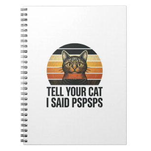 Grappige Zwarte Kat Pspsps Vintage Zonsondergang D Notitieboek