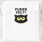 Grappige zwarte kat stickers met aangepaste quotes (Tas)