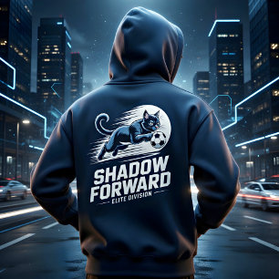 Grappige Zwarte Kat Voetbal - Elite Voetbal Fans Hoodie
