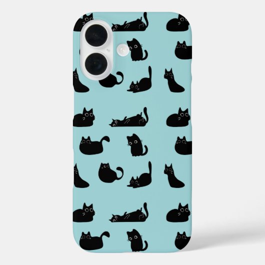 Grappige zwarte katten Case-Mate iPhone case (Achterkant)