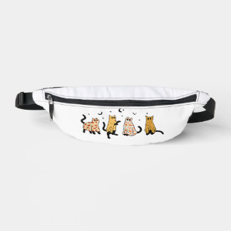 Grappige Zwarte Katten Geest Halloween Patroon Kat Heuptasje
