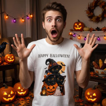 Grappige Zwarte Katten Halloween Griezelen