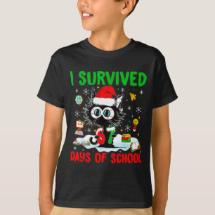 Grappige Zwarte Katten Kerstmis Ik Heb 67 Dagen Va T-shirt
