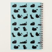 Grappige zwarte katten planner (Achterkant)