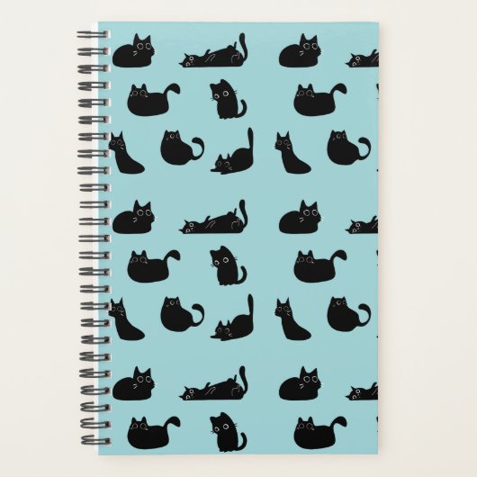 Grappige zwarte katten planner (Voorkant)