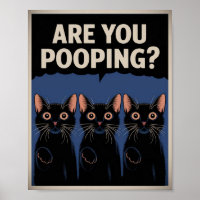 Grappige Zwarte Katten Poep Jij? Humoristische Kat