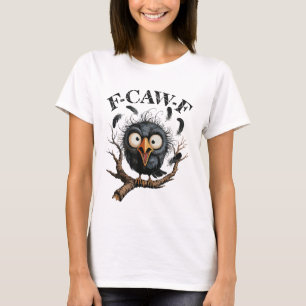 Grappige Zwarte Kraai Zwarte Vogel Grappige Kraai  T-shirt