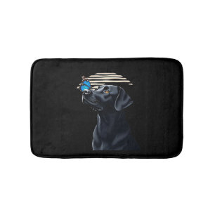 Grappige Zwarte Labrador Retriever Lab Hond Baasje Badmat