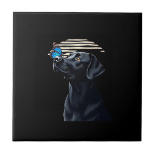 Grappige Zwarte Labrador Retriever Lab Hond Baasje Tegeltje