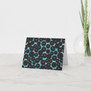 Grappige zwarte pluizige monsters