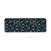 Grappige zwarte pluizige monsters etiket (Voorkant)