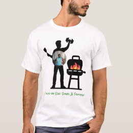 Grappige Zwarte Silhouet Grill Papa Fitness Foto T-shirt
