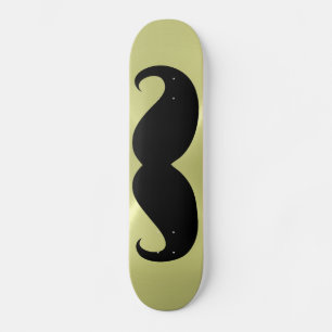 Grappige zwarte snor 10 skateboard