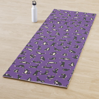 Grappige zwarte witte katten doen patroon yoga mat
