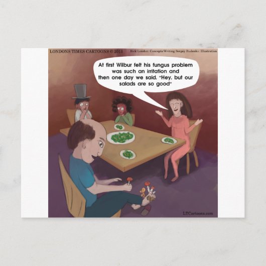 GrappigeMan Paddenstoelen Voor Avondeten Grappig Briefkaart (Voorkant)
