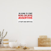 Grappigere Poster Meer Assertiviteit (Keuken)