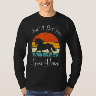 grappigheid gewoon een meisje dat van paarden hou t-shirt