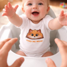 Grappigste "GEEF ME MELK!" Vos Baby Body