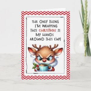 Grapppige rendier grappige kerstkaart kaart