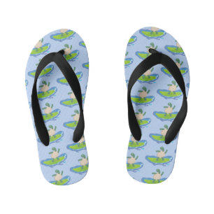 Grapppige schildpad golfsurfcartoon kinder teenslippers