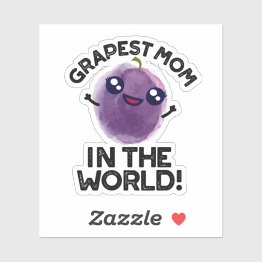 Grapste moeder in de wereld grappige fruitpun donk sticker (Vel)