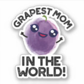 Grapste moeder in de wereld grappige fruitpun donk sticker (Voorkant)