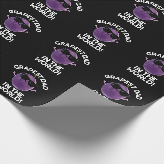 Grapste pap in de wereld grappige fruitpun donker  cadeaupapier (Hoek)