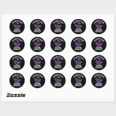 Grapste pap in de wereld grappige fruitpun donker  ronde sticker (Vel)