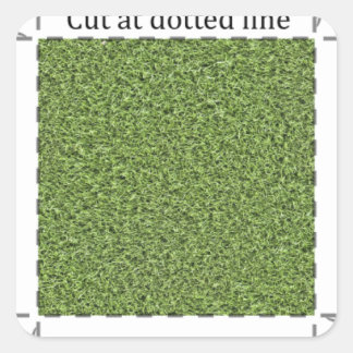 Gras 1-inch Decal Vierkante Sticker