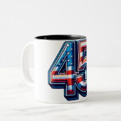 Gras 45ème Anniversaire Mug - American Flag Balloo (Devant gauche)