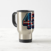 Gras 45ème Anniversaire Mug - American Flag Balloo (Devant gauche)