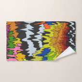Gras Abstrait Colorful Liquid Drip Wavy Stripe (Serviette à main)
