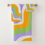 Gras Abstrait Orange Vert Violet Gravé (En situation)