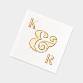 Gras Ampersand Moderne Simple Initiales Mariage (Gauche)