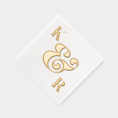 Gras Ampersand Moderne Simple Initiales Mariage (Droite)