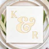 Gras Ampersand Moderne Simple Initiales Mariage