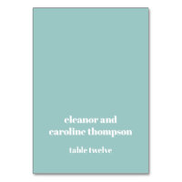Gras Aqua Blue Retro Carte de lieu de mariage pers
