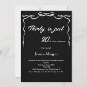 Gras Black & White 30th Birthday Invitation (Devant)