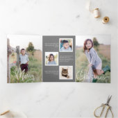 Gras blanc Calligraphie Script Carte photo de vaca (Intérieur)