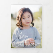 Gras blanc Calligraphie Script Carte photo de vaca (Page de couverture)