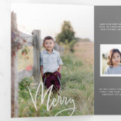 Gras blanc Calligraphie Script Carte photo de vaca (Intérieur en premier)