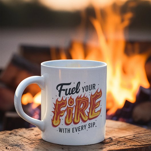 Gras Carburant votre feu avec Flames Mug