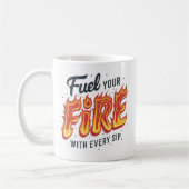 Gras Carburant votre feu avec Flames Mug (Gauche)